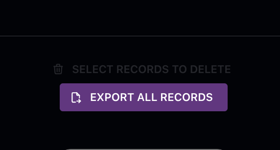 Export all documents from the bottom of the Materials page